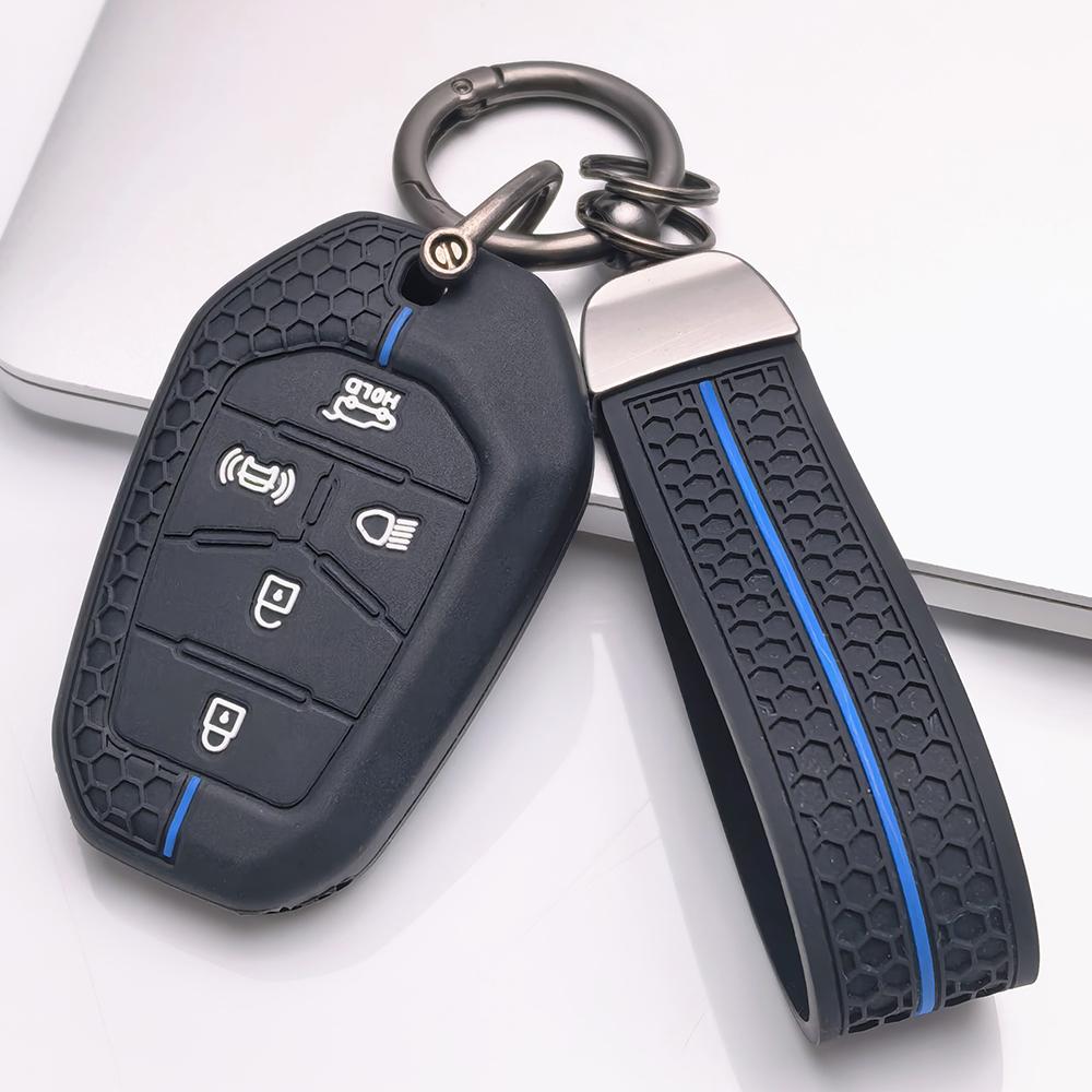 Pokrowiec na Kluczyk do SsangYong Korando Actyon Kyron Rexton Tivoli Musso Torres Rodius Stavic z Brelokiem Akcesorium Ochronne Ochrona Kluczyka
