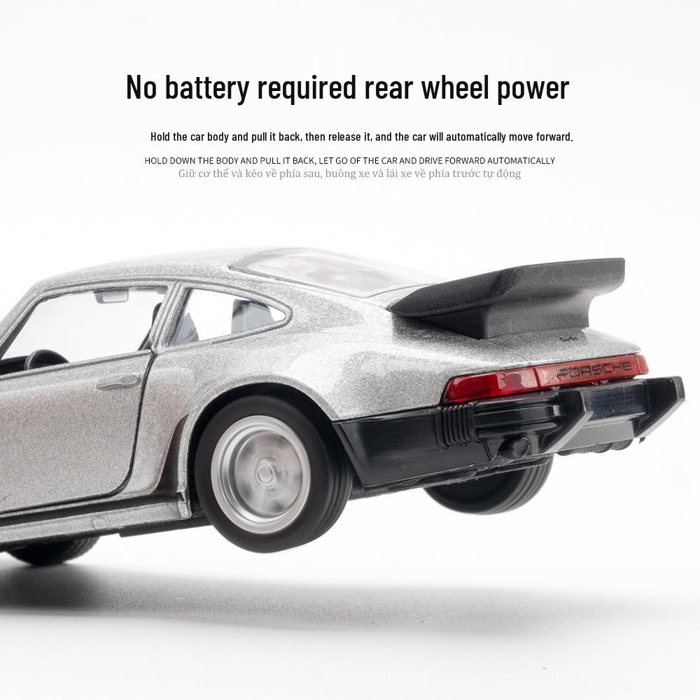 (Boxed) 1:36 Porsche 911 Turbo 1978 Alloy Model Car Ornament - No Sound or Light