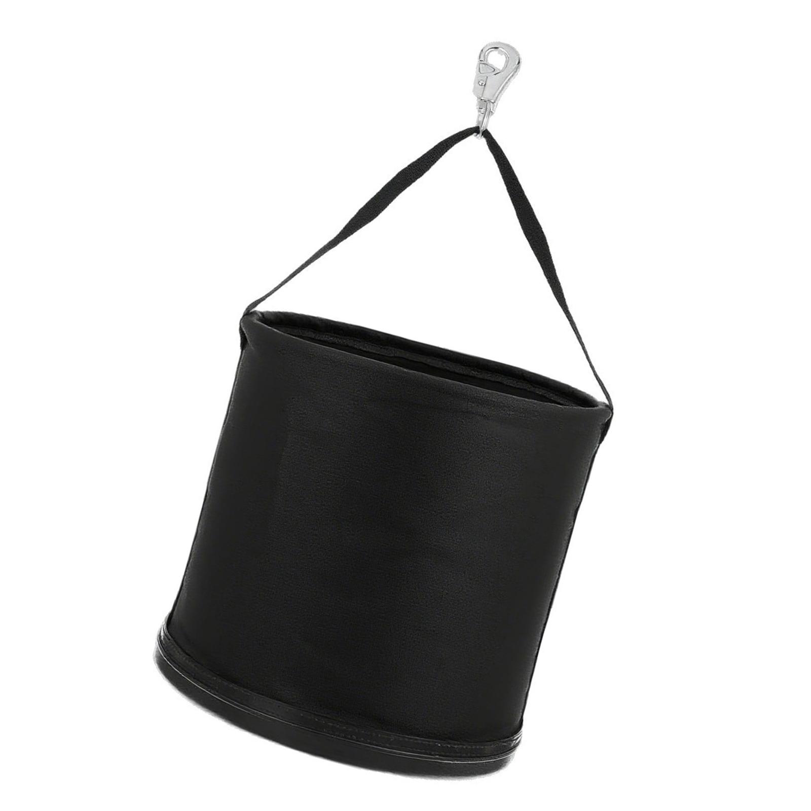 

Professional 12Inch Hard Base Tool Organizer Ergonomic Strap Canvas Utility Bucket For Mechanics Contractors чорний