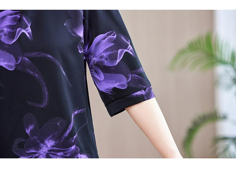 Mom's 2025 New Chiffon Suit: Chinese-Style Age-Reducing Two-Piece for Middle-Aged & Elderly Women