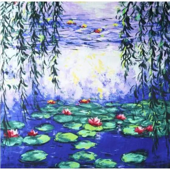 12mm Real Silk Hijab Scarf Luxury Pure Silk Stain Scarfs Soft Silky High Quality Women Designer Oil Painting Printing Head Scarf