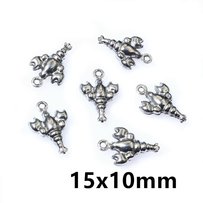 20pcs Shell Starfish Lobster Charms Pendant Stainless Steel Crafts DIY Jewelry Making Accessories for Necklace Bracelet Earrings