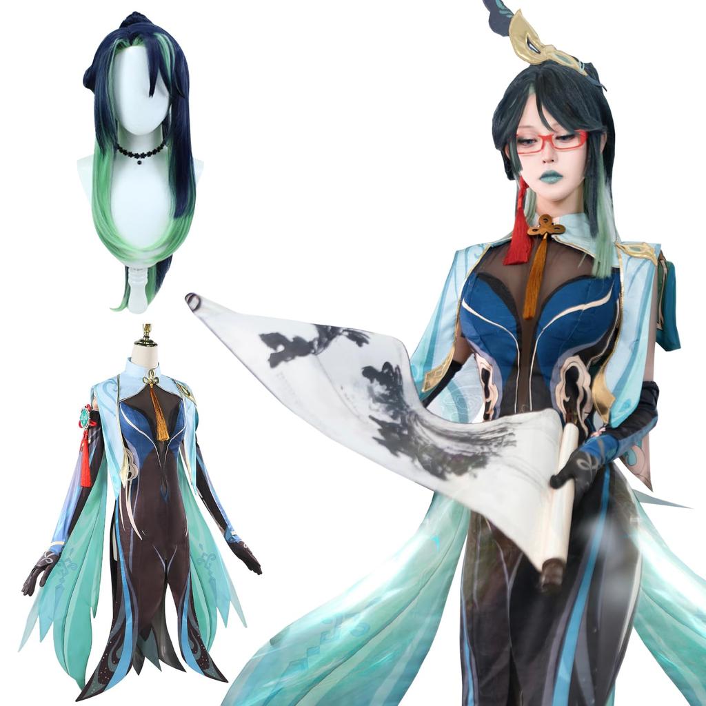 Xianyun Cosplay with Wig Rugumo Genshin Cosplay Costume Adult Costume Cultural Festival Event Costume Stage Clothes Xianyun Cosplay with Kanun [Kanzu