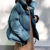 Women Autumn Winter Warm Down Parka Jacket Coats Short Thicken Stand Collar Pocket Solid S-L