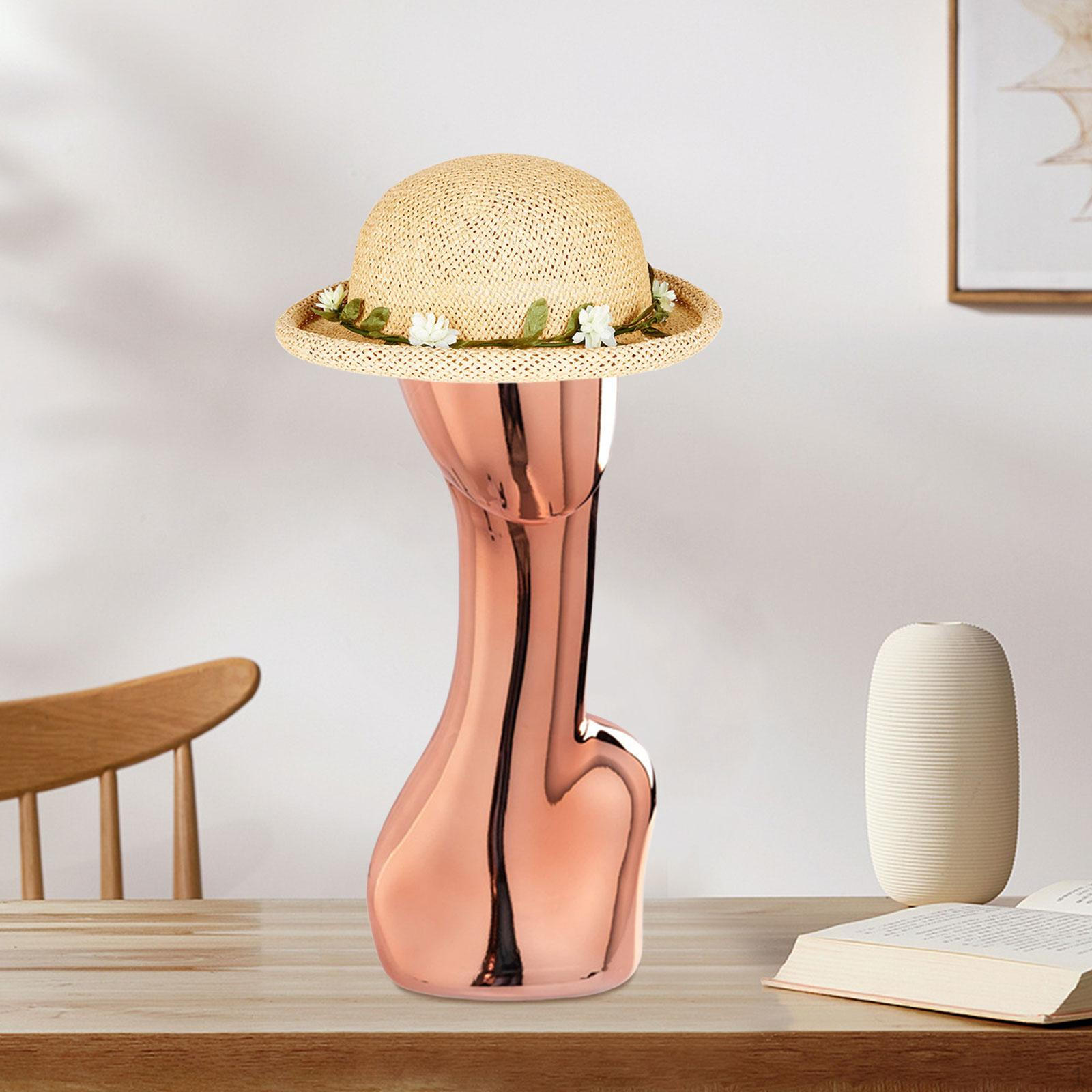Hat Display Head Manikin Display, Hair, Hats, Hairpieces, Multipurpose Smooth for Beginner Rose Aureate