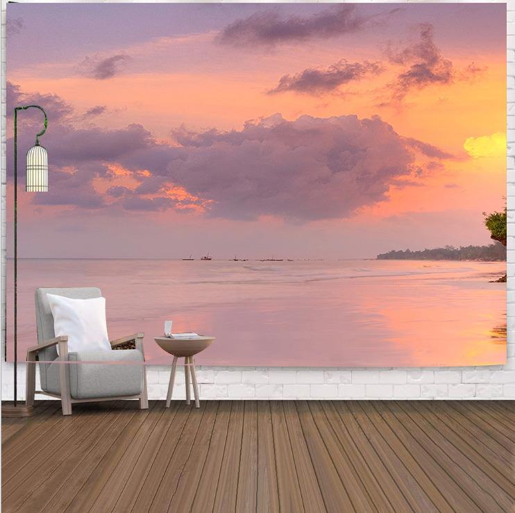 Berglandschaft vor dem Fenster, hängender Wandteppich, Wanddekoration für Zuhause, Büro, Wohnzimmer