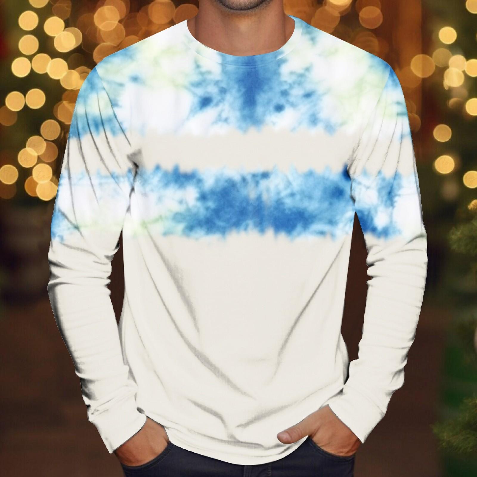 Муж. Футболка Круглый вырез Одежда Одежда На открытом воздухе Длинный рукав С принтом Модельер Винтаж XXL