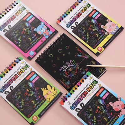 Scratch Off Paper Set for Kids Arts Scraping Painting Toy Children DIY Book Educational Toys