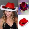 Iridescent LED Light-up Sequin Cowboy Hat for Christmas and Halloween Carnival