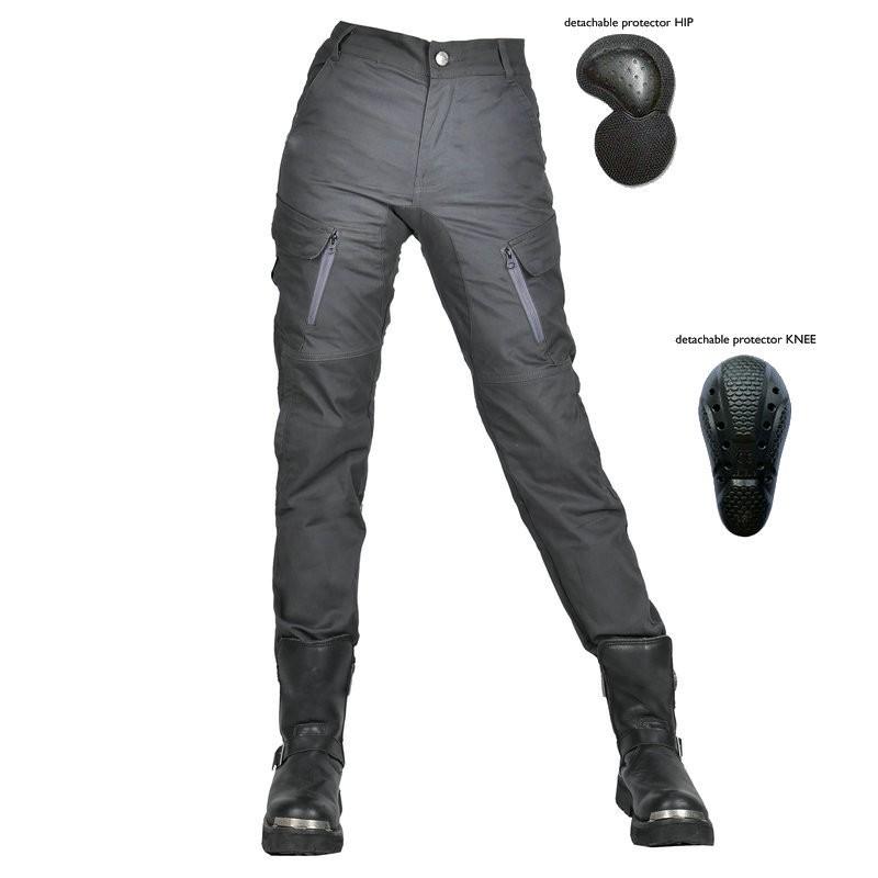 Womens High-Waist Motorcycle Riding Pants Breathable Cotton Blend Casual Biker Trousers Outdoor Cycling