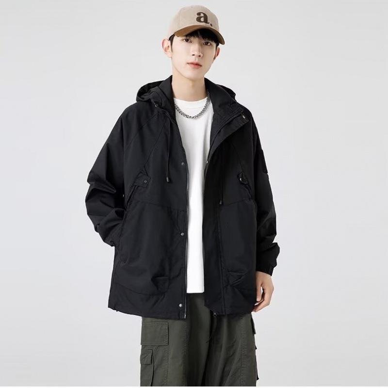 

Unisex Mountain-Style Shell Jacket - Versatile Hooded Outdoor Wear for Spring/Autumn XXL чорний