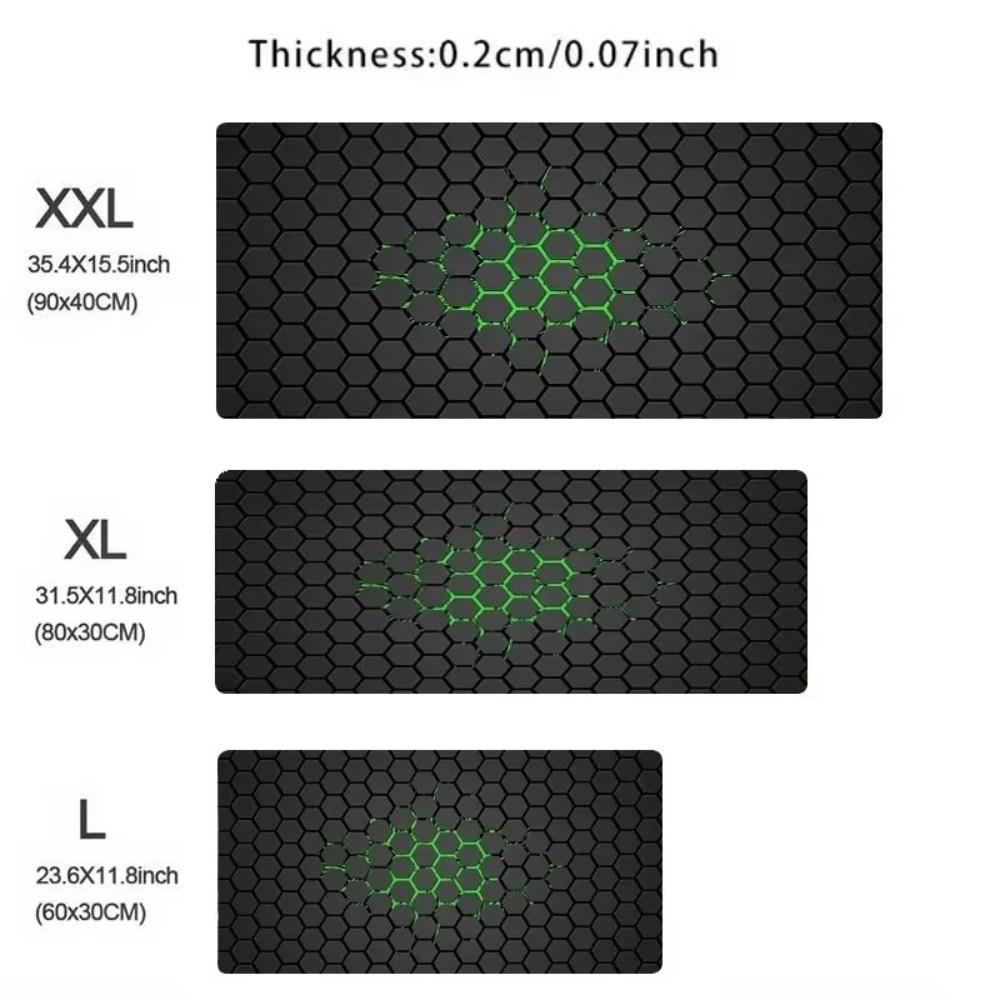 Polyester Hexagon Mouse Pad Microfiber Woven Surface Gaming Mouse Pad Office Desk Use