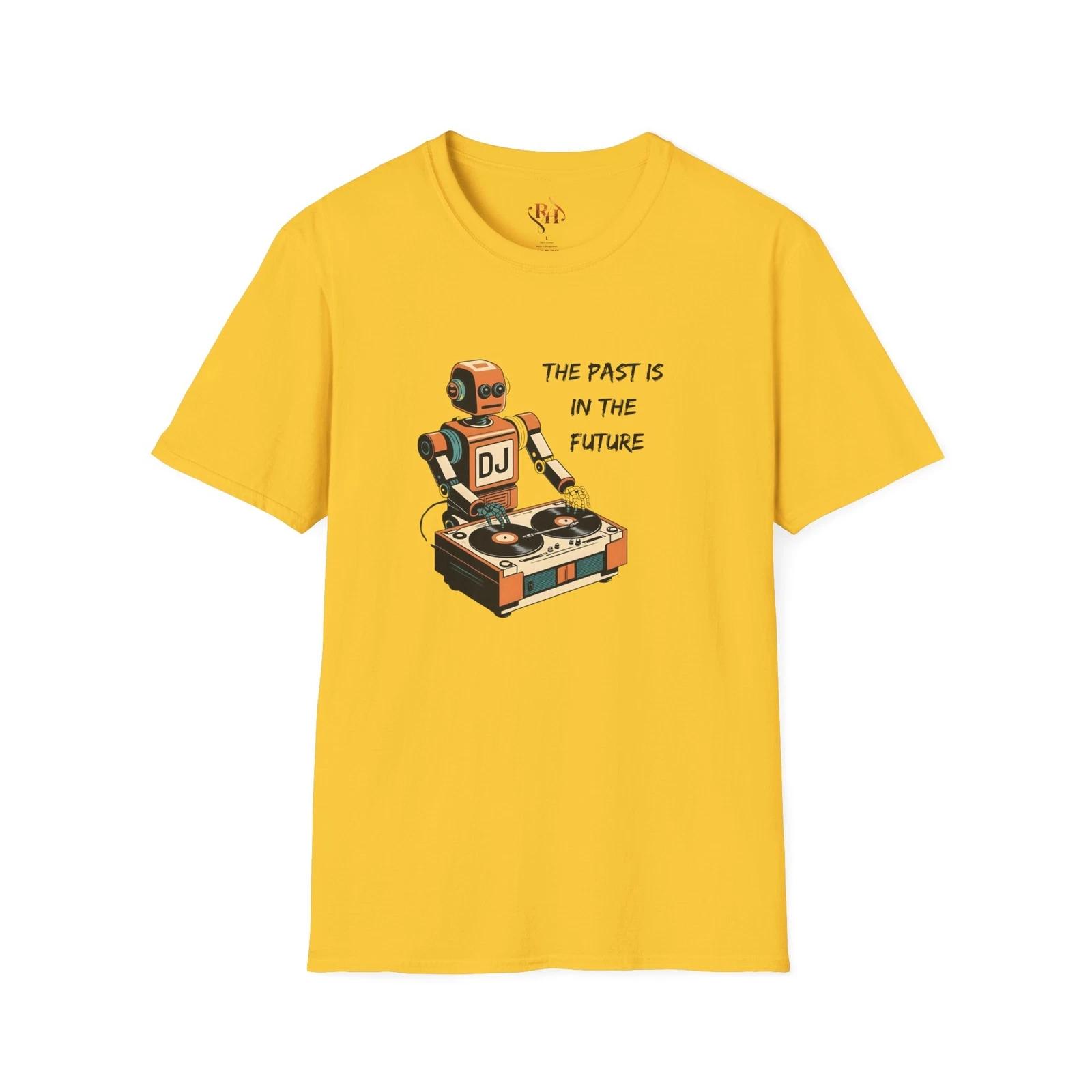 Retro DJ Robot T-Shirt, Music Lover Gift, Unisex Style, Fun Party Shirt, Unique 3XL