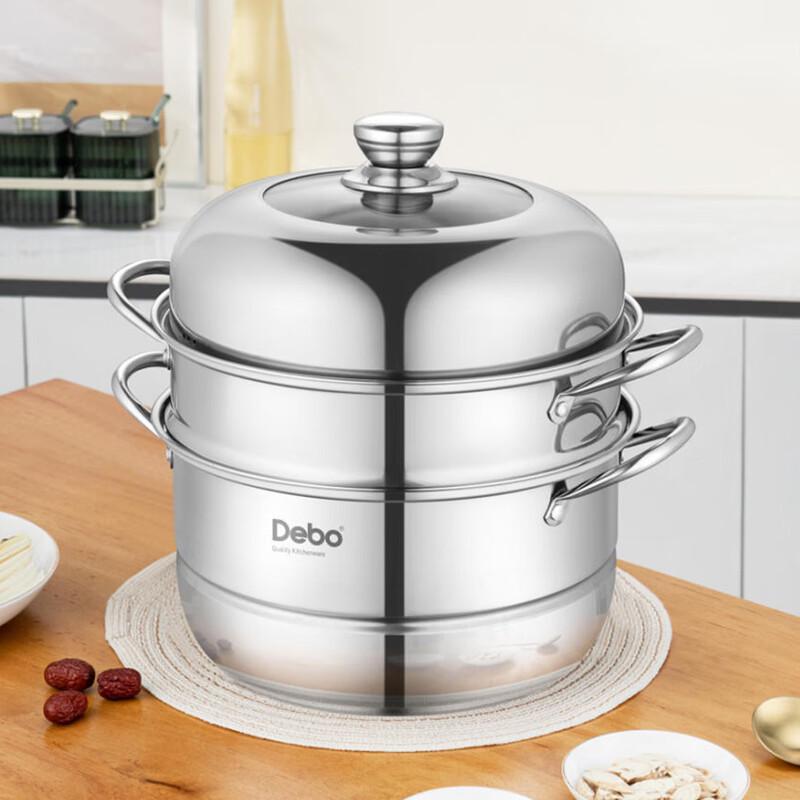 DeBo Augsburg 2-Layer Stainless Steel Steamer Pot, 28cm