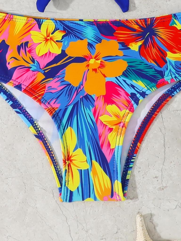 2026 Girls' Two-piece Bikini Swimsuit - Small and Medium Children's Swimwear