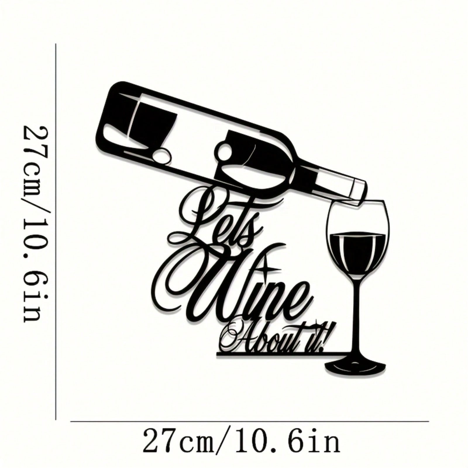 

Metal Wall Art Wine Bottle Sign Living Room Bar Decor Gift різнокольоровий