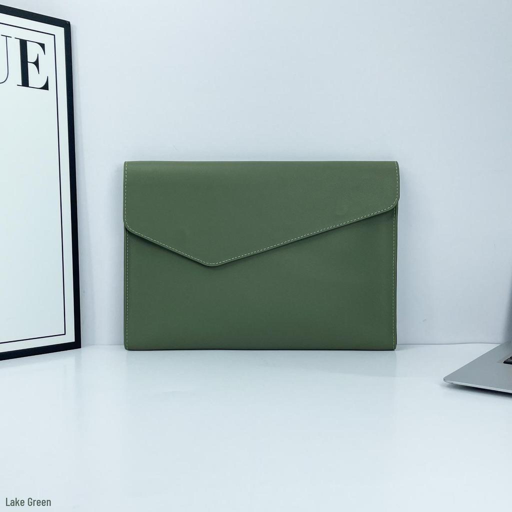 A4 Genuine Leather Cowhide Document Bag - Large Capacity, Magnetic Buckle, Retro Handheld Briefcase for Casual Business.