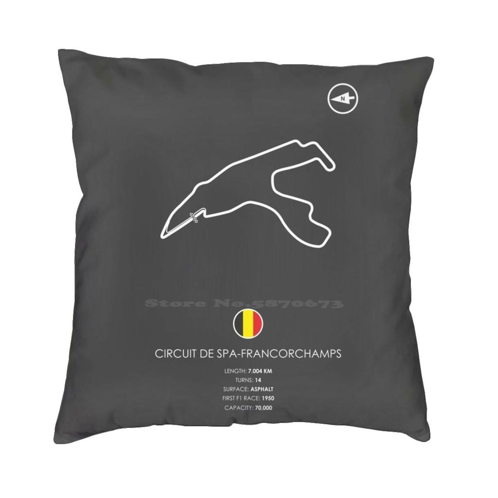 Circuit De Spa - Francorchamps Heim Sofa Auto Kissenbezug Kissenhülle Circuit De Spa Francorchamps Grand Prix Autos Flagge GP Motor