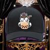 Shiba Inu Bubble Tea Baseball Cap Cute Cartoon Dog Graphic Adjustable Trucker Hat