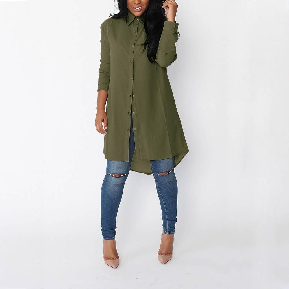 Nieuwe Dames Chiffon Tops Lente Zomer Blouse Kraag Lange Blouse Vrije Tijd Zomerjurk Knopen Sexy Los Onregelmatig Chiffon Blouses