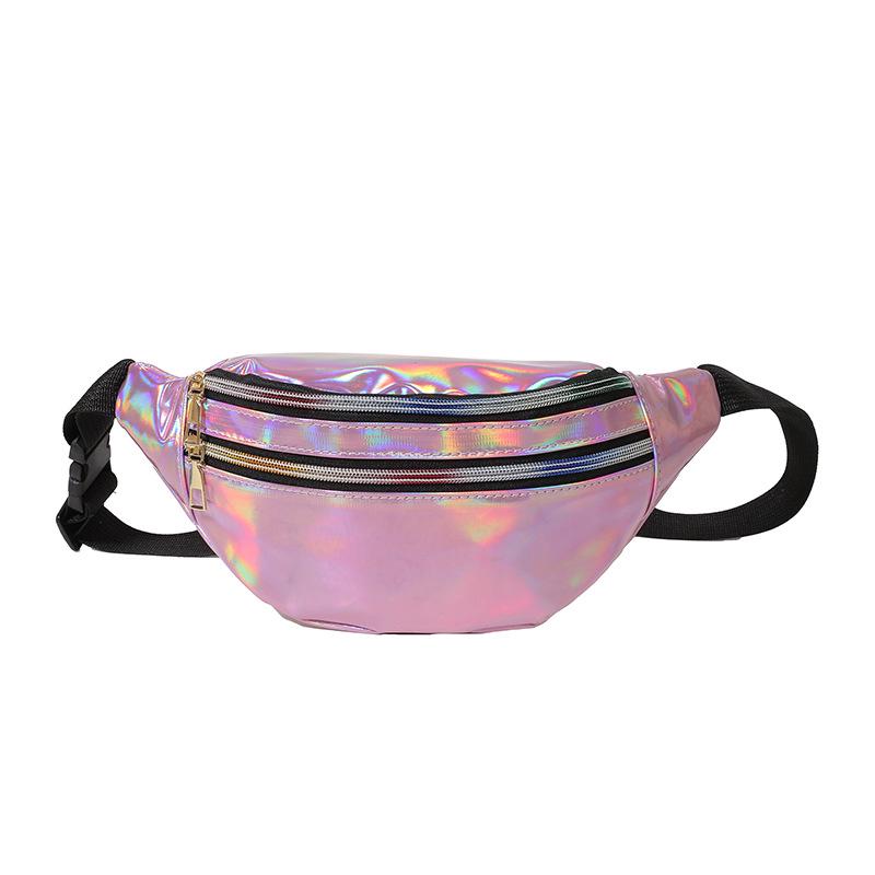 Reflective Laser Waist Bag for Women & Men, Colorful Summer Crossbody Bag