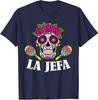 Day Of The Dead Mexican Day Of The Dead La Jefa Skull Unisex T-Shirt