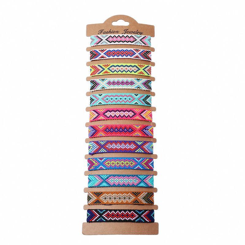 Cross-Border Fashion Bohemia Style Woven Friendship Bracelet Female Factory in Stock Ethnic Style Nepal Carrying Strap Suit