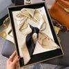Literary Fashionable New Square Scarf Simulation Silk Silky Scarf Binding Silky Scarf Decorative Headscarf Scarf