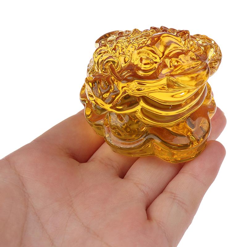 Chinese Yellow  Feng Shui Lucky Cat Fortune Frog Gift Home Decorations