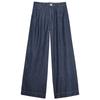 Zaprha 2025 New Arrival Denim Effect Wide Leg Relaxed High Waist Normcore Temperament Leisure Pleated Pants for Women 2881781