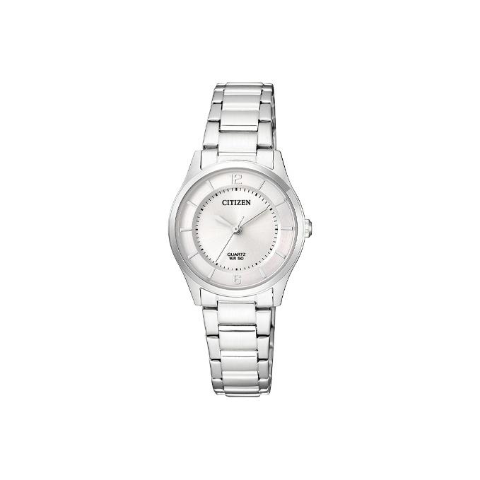 Citizen Minimalist Casual Quartz Movement Stainless Steel Strap Watch 26Mm White Dial Women watches ER0201-81A White Dial