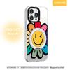 Smiley Face Color Flower Is Suitable for Apple 16promax Mobile Phone Case 13 Magnetic Suction Bracket 15 Advanced Sense 14 Niche Anti-drop