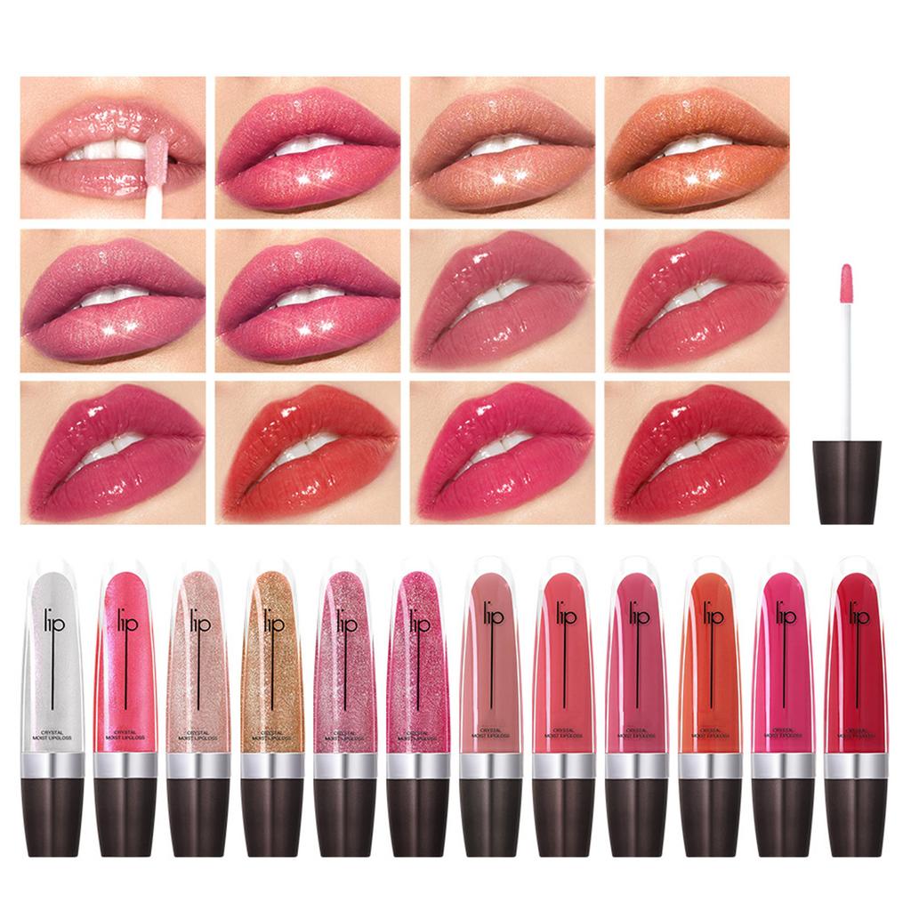1Pc Glossy Shimmery Lip Gloss, Long-Lasting Hydrating Lip Stain with High-Color Pigment