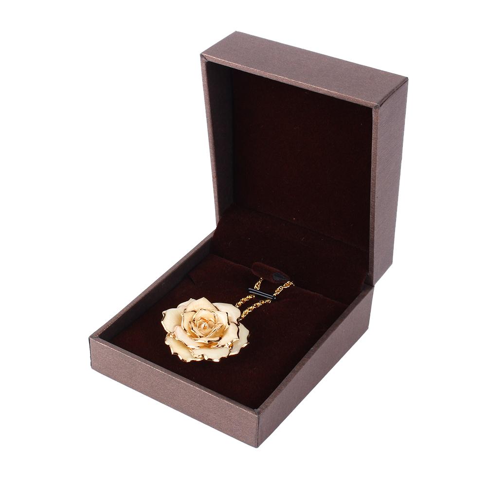 30mm Golden Necklace Chain with 24k Gold Dipped Pendant Gift For Women