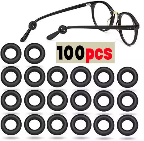 200pcs New Anti-slip Silicone Ear Grip Glasses Eyeglasses Temple Tip Eyewear Holder Leg Ear Hook Stopper Fastener Accessories