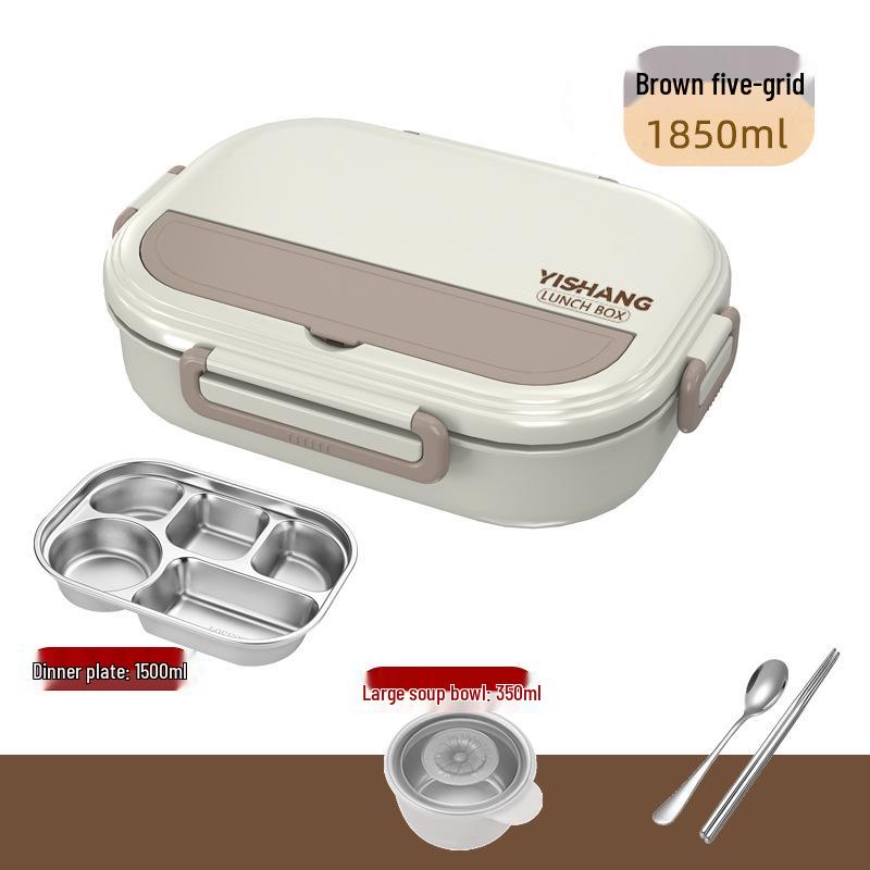 Microwave-Safe 304 Stainless Steel Lunch Box with Lid for Students
