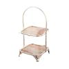 Iron Art Dessert Fruit Plate Two Layers Cake Stand Birthday Dessert Tray  Wedding Party