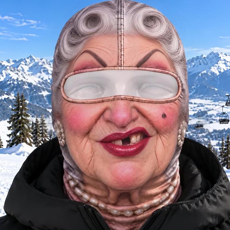 Realistischer Druck Realistisches Gesicht Skimaske Vollgesichtsbedeckung 3D-gedrucktes Design Winddichtes Material