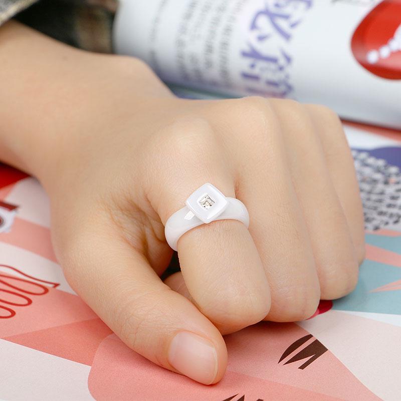 

Специальный фирменный дизайн 6 мм белое черное керамическое кольцо обручальное кольцо для мужчин и женщин модные классические кольца ювелирные изделия подарок