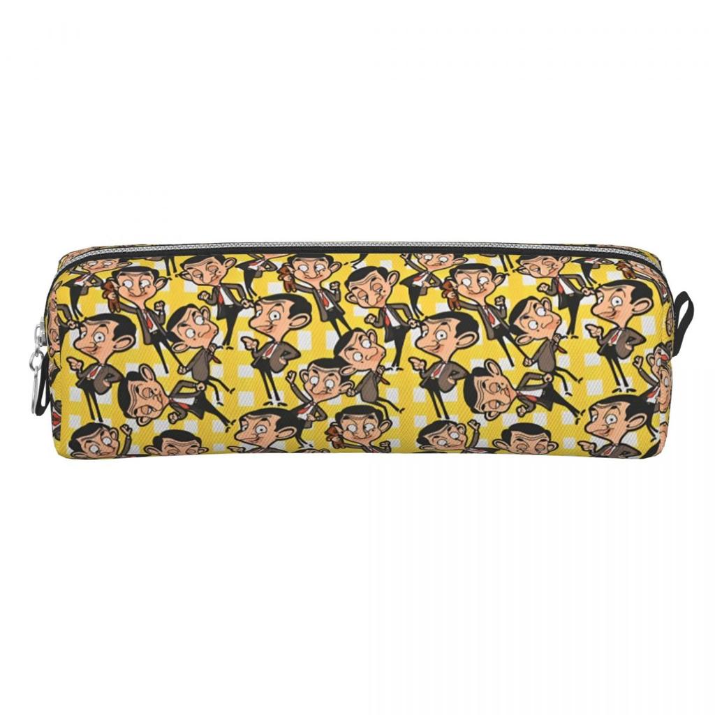 Mr. Bean Pencil Case Pen Holder Bag Student Large Storage Students School Gift Pencilcases