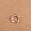 Unisex Fashion Rhinestone Metal Punk U Shape Bear Nose Cuff Nose Stud Body Jewelry Fake Nose Ring