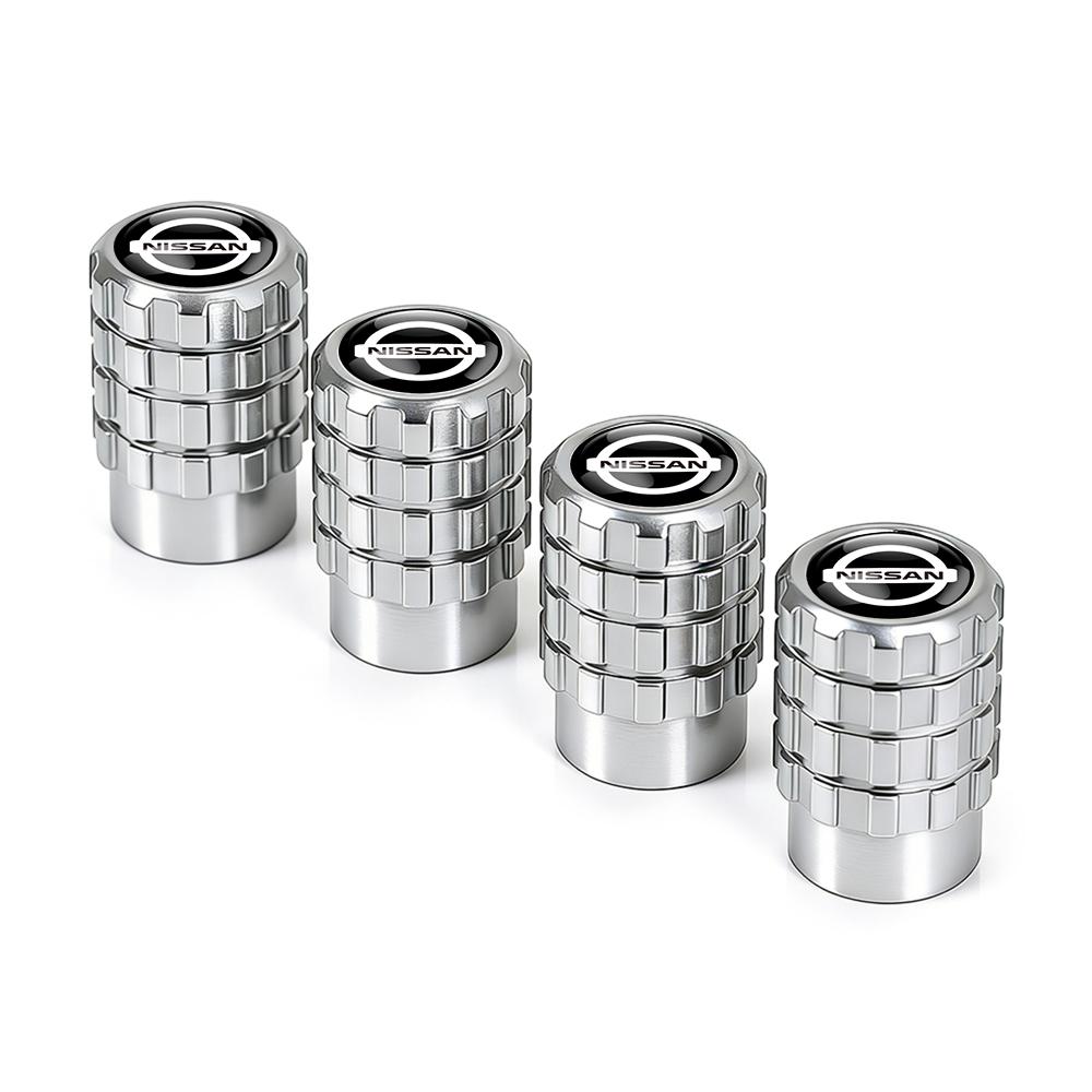 4pcs/set Metal alloy Car Tire Valve Stems Caps Gear shaped Valve For Nissan Qashqai j11 Tiida Leaf Versa Teana Auto Accessories