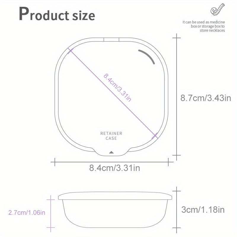 1 Stück Aufbewahrungsbox für unsichtbare Zahnspangen mit Spiegel, Halter-Zahnspangenbox, Kieferorthopädische Zahnspangenbox, Prothesen-Abtropf-Einweichbox