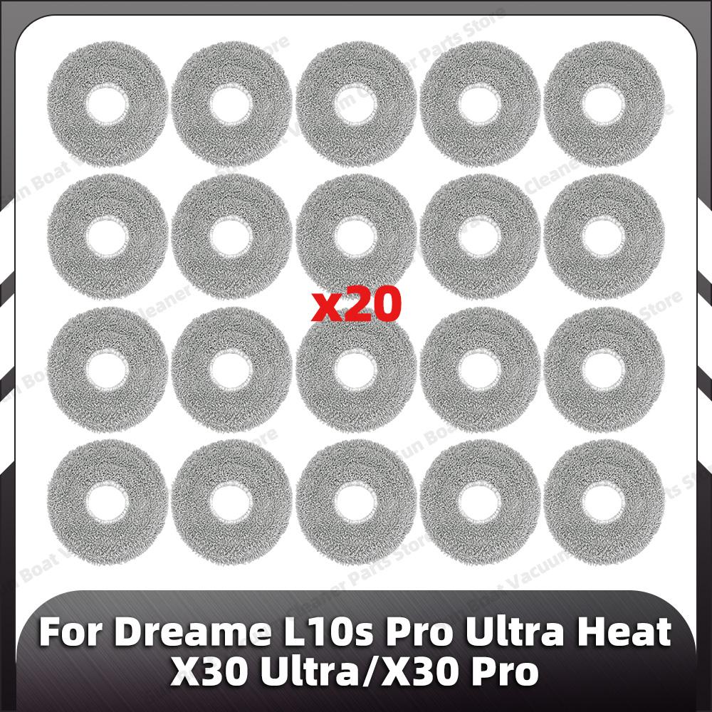Compatible for Dreame L10s Pro Ultra Heat / X30 Ultra / X30 Pro Main Side Brush HEPA Filter Mop Pad Dust Bag Spare Parts