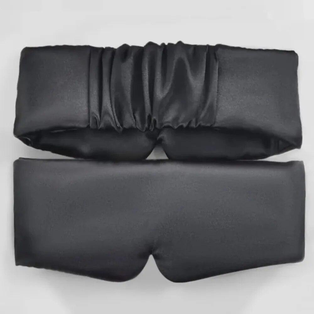 Silk Face Imitation Silk Sleep Eye Mask Ljus nyans Elastisk rem Resevila Ögonskydd För att lindra trötthet Mjuk Smidig vård