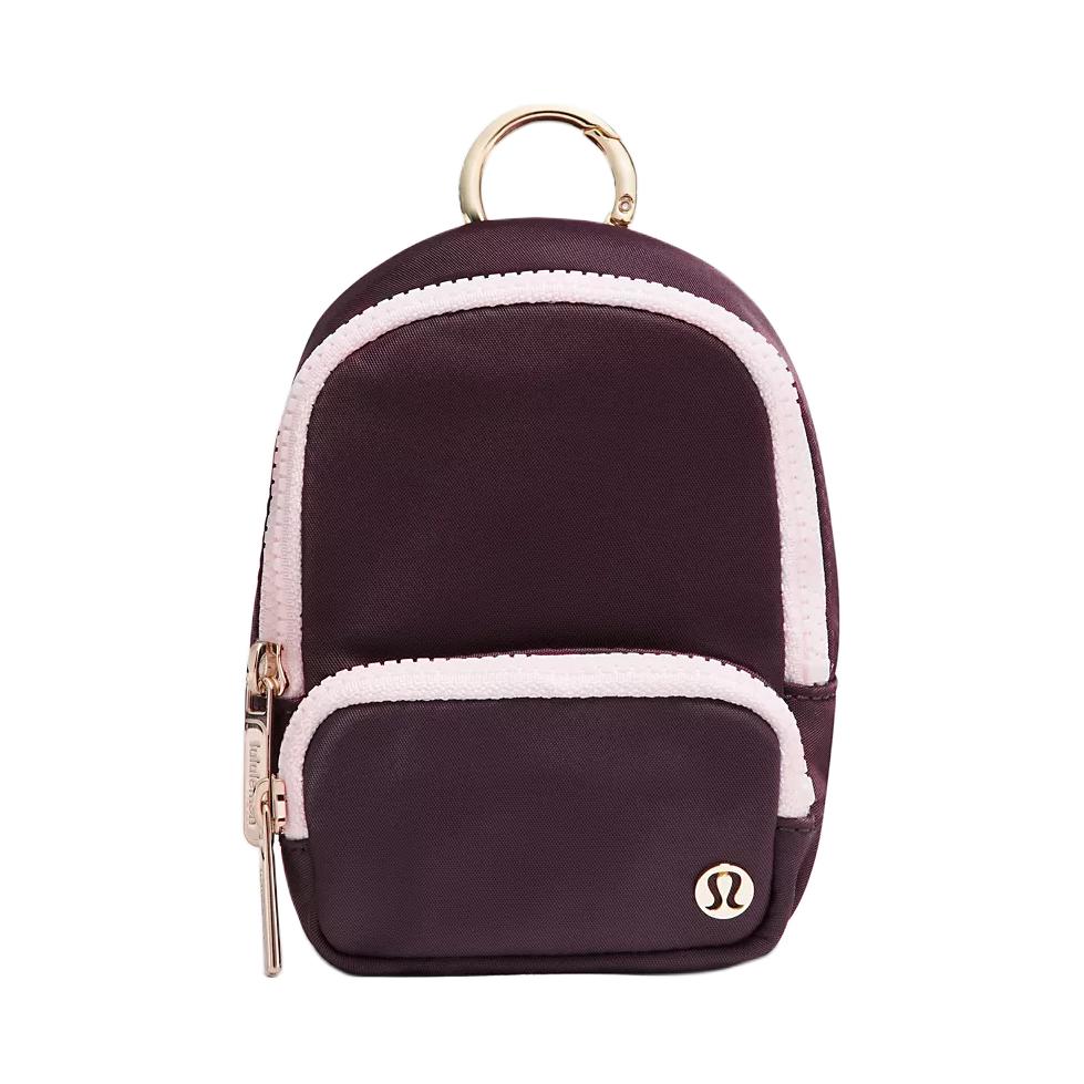 Lululemon Everywhere Brand Logo Waterproof Zipper Wallet Mini Women Wallet Blackberry Happiness-Pink Gold LU9CRYS-75002 Black Plum & Happiness & Pink & Gold