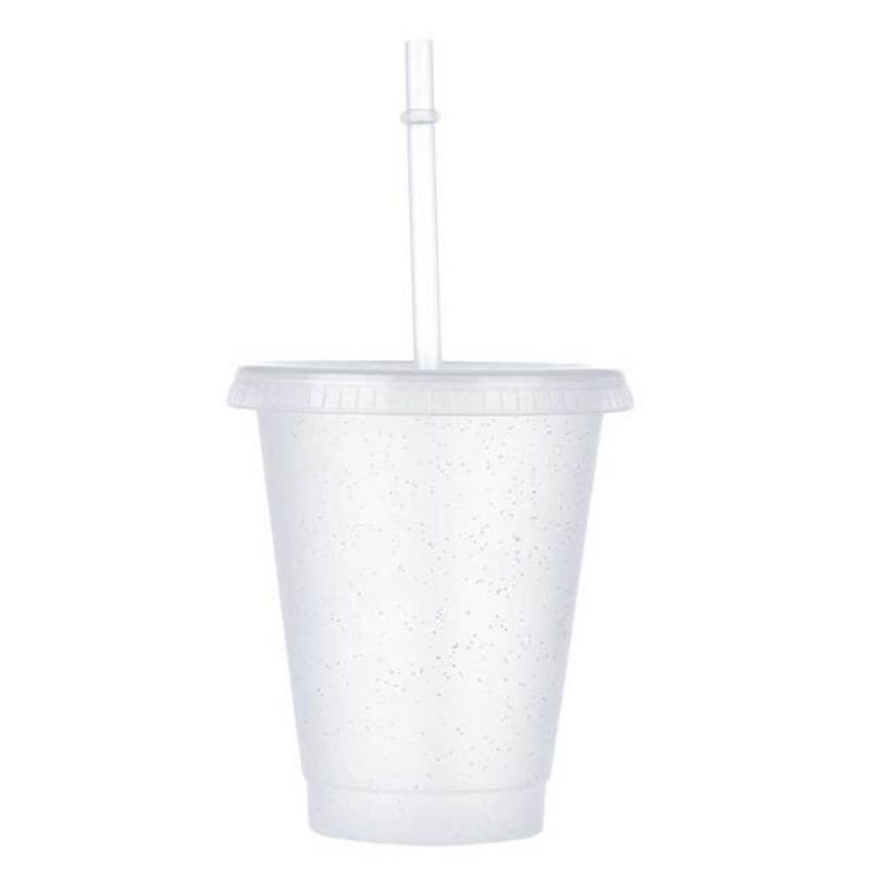 1pcs Summer Creative Water Cup Sequin Glitter Straw Cup Plastic Multi-specification Straw Design Comfortable Straw Cup