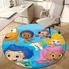 1pc Bubble Guppies Design Printed Area Round Carpet for Bedroom Living Room Home Decor Rugs Mat Non Slip Mat Rug for Bedside