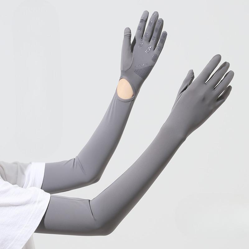 Women's Cooling Arm Sleeves - UV Protection Gloves with Ice Silk Fabric, Breathable Sunscreen Sleeve Covers for Outdoor