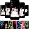 Black Silicone Case For OPPO A5 4G 2025 Case Cute Cartoon Cat Soft Back Cover Coque For OPPO A5 Global A5m A5i Pro Phone Case